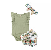 Lookin Fresh - Girls 3 piece suit set with matching headband.